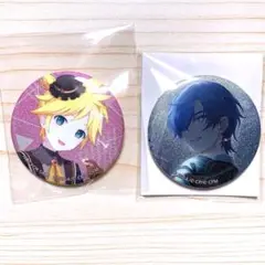 プロセカ　グリッター缶バッジ　鏡音レン　KAITO