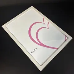 【フレーム付き】COOC アートポスター（A4サイズ）ハート ピンク
