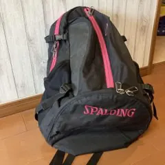SPALDING バスケリュック　バックパック ブラック ピンクのサムネイル