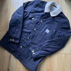 カーハート　WIP　フェニックス　コート　ボア　ジャケット　ネイビー　ダック　L