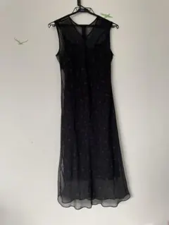 【美品】ドレス ワンピース 黒 ノースリーブ