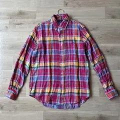 ポロラルフローレン　リネンシャツ　マルチカラー