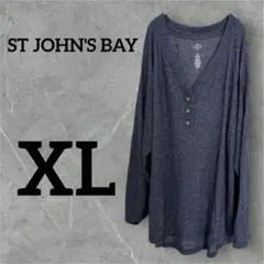 1点もの❣️ST JOHN'S BAY Vネック長袖トップス XL