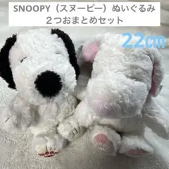 SNOOPYぬいぐるみ　２つおまとめセット　スヌーピー まとめ売り　22㎝