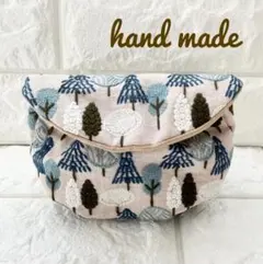 ぷっくりポーチS　森の刺繍のサムネイル