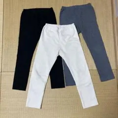 UNIQLO ユニクロ　　120 レギンス　黒　グレー　白　3枚セット