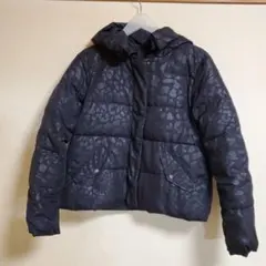 レオパード柄 ブラック ダウンジャケット Mサイズ