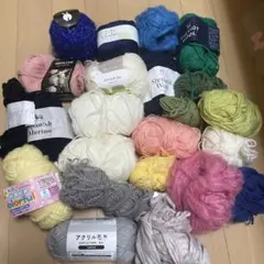 毛糸セット 多色 アクリル ウール
