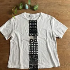 美品　人気のアンティパスト　半袖　白　ホワイト　刺繍　Tシャツ　コットン100%のサムネイル