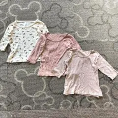 ベビー肌着 3枚セット パン柄 さくらんぼ柄
