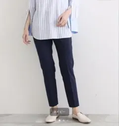yori ヨリ セレモニーピンタックパンツ ネイビー 36 - メルカリ