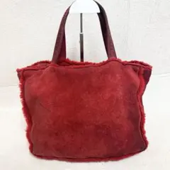 ひろぴ様♡CHANEL ムートン ミニトートバッグ グリーン ファー - メルカリ