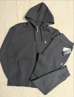 新品タグ付き正規品　ラルフローレン フルジップフーディーパンツ　セットアップ黒