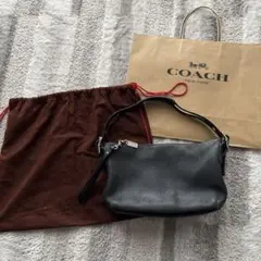 OLD COACH コーチ レザー ハンドショルダーバッグ ブラック 保存袋付き