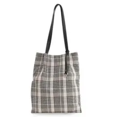 ❤新品❤【COOCO】チェック柄 つまみハンドルフラット トートバッグ A4収納のサムネイル