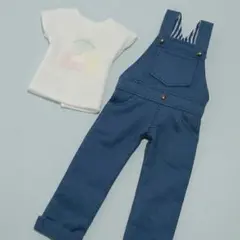 オーバーオールとTシャツセット　ハンドメイド　22cmドール服