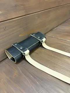 NIGG様専用小型バイクツールロール　レザーツールバッグ　本革　工具入れ　茶芯