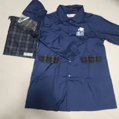美品☆familiar キッズレインコート ネイビー