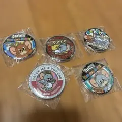 トムとジェリー 金バッジ 缶バッジ 5個まとめ売り 未開封