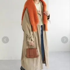 Discoat ベージュ トレンチコート ロング丈 スプリングコート