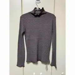 新品　CIAOPANIC TYPY ボーダータートルニット　パープル