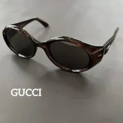 GUCCI グッチ ヴィンテージ サングラス オーバル ブラウン Gロゴ Y2Kのサムネイル
