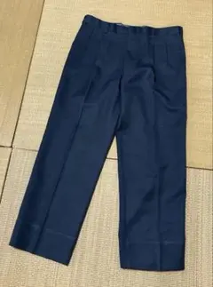 ネイビー タック入りスラックス