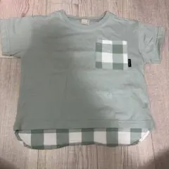 petit main チェック柄ポケットTシャツ 100サイズのサムネイル
