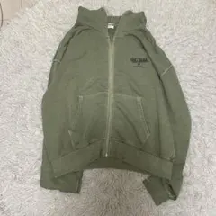Metropia ジップアップパーカー オリーブ ストライプ XL - メルカリ