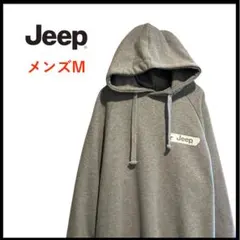 T3952★美品★希少★Jeep*ジープ*パーカー*フーディー*メンズM*グレーのサムネイル