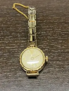 【稼働】レディース腕時計　アンティーク腕時計　k18 金無垢ケースCITIZEN 稼働】レディース腕時計 アンティーク腕時計 k18 金無垢ケース