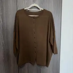 スタンプアンドダイアリー☆茶色カーディガン七分袖