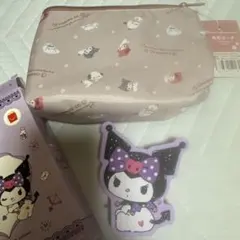 マイメロディ　クロミ　ポチャッコ　シナモロール　ポーチ　舟形ポーチ　サンリオ