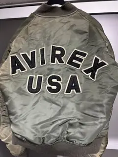 80s〜レザーロゴ AVIREX フライトJKT MA-1 USA製