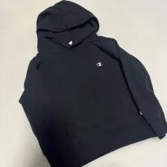 Champion 黒 フード付きパーカー