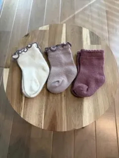 春にオススメ】ベビー靴下 3足セット フリル付き