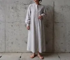 NICO LIFEさん着用 ロンドンストライプ パネル シャツワンピース