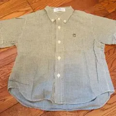 familia ギンガムチェック半袖シャツ 110センチ