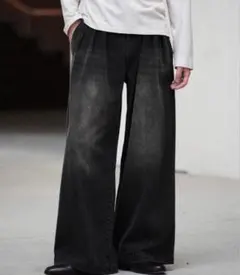 【WYM LIDNM】3TUCK DENIM BAGGY SLACKSのサムネイル