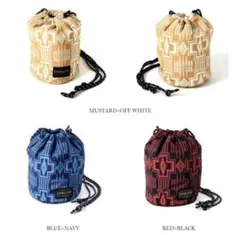 ペンドルトン　ミニ巾着バッグ　裏ボアリバーシブルミニ巾着バッグ