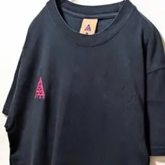 ナイキACG ロゴ刺繍 Tシャツ ブラック 黒 古着のサムネイル