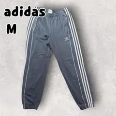 adidas アディダス トレフォイ刺繍 パイプ スウェットパンツ グレー M