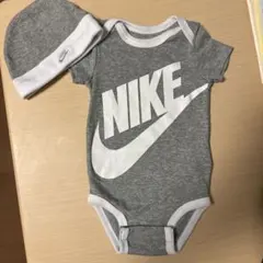NIKE グレー ロンパース 帽子 セット 0-6ヶ月