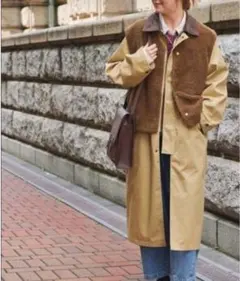 【値下げ】Coen マルチWAYボアベスト付きスタンドカラーコート