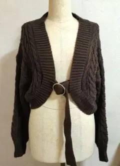 MAJESTIC LEGON ニット ブラウン カーディガン ボレロ