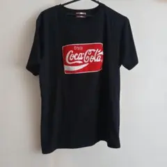 Coca-Cola コカ・コーラ ロゴ刺繍 Tシャツ ブラックのサムネイル