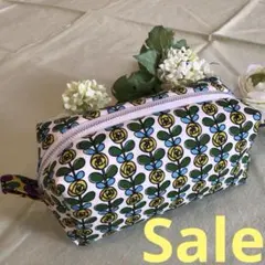 【特価】可愛い　ミニ薔薇柄　キャラメルポーチ　ボックスポーチ　ハンドメイド♡C