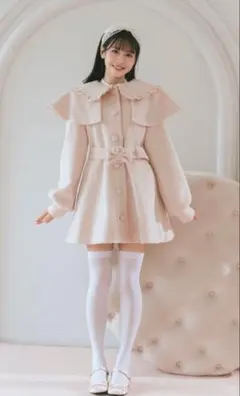 meroir ふーりー ドーリーケープコート アイボリー ミーロワール 