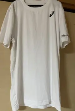 asics ホワイトTシャツ　メンズ　Mサイズ