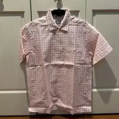 LACOSTE 半袖チェックシャツ ピンク系